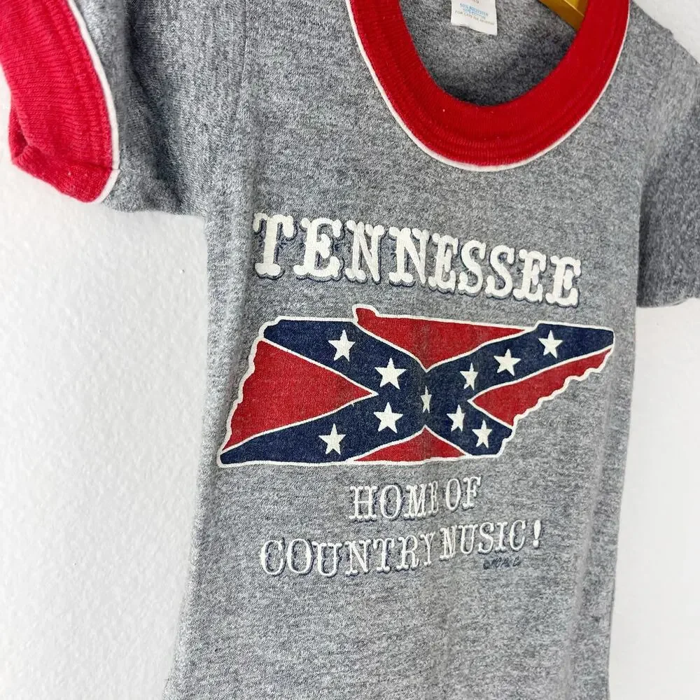 Vintage Tennessee Short Sleeve Ringer Country Music T-Shirt